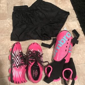 Toddler Girls’ Umbro Cleats, Shin Guards & Shorts